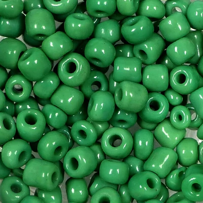 Koráliky, jednofarebné, 4 mm - tmavozelené