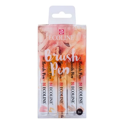 Sada akvarelových štetcových popisovačov Talens Ecoline Brush Pen - 5 ks, Beige-pink