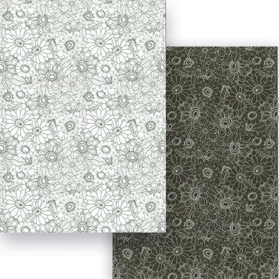 Fotokartón, A4 - Tangle Creation II. - Kvety / omaľovánka