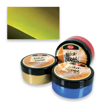 Metalická náterová pasta Inka Gold, 50 g - grün gelb