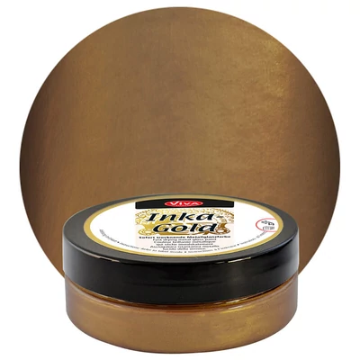Metalická náterová pasta Inka Gold, 50 g - browngold