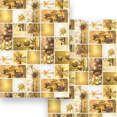 Fotokartón, 49,5x68 cm - vianočný, zlatý