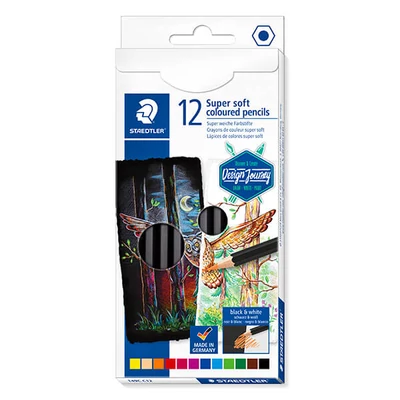 Sada farebných ceruziek, Staedtler, Design Journey, Super Soft - 12 ks