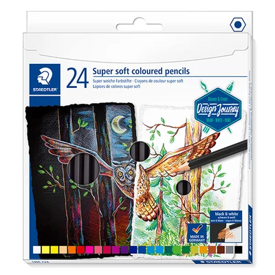 Sada farebných ceruziek, Staedtler, Design Journey, Super Soft - 24 ks