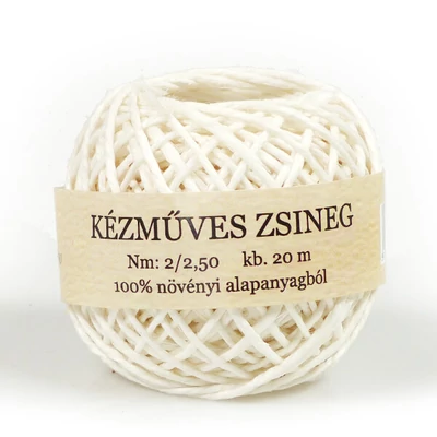 Konopný špagát, návin 20 m - biely