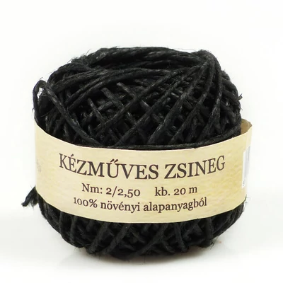 Konopný špagát, návin 20 m - čierny