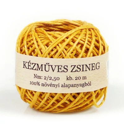 Konopný špagát, návin 20 m - slnečno žltý