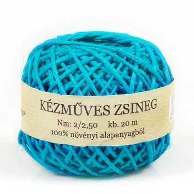 Konopný špagát, návin 20 m - tyrkysový