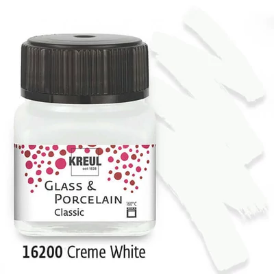 Farba na sklo a porcelán, Kreul, Classic - 00 krémovo biela