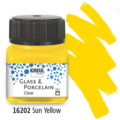 Farba na sklo a porcelán, Kreul, Clear - 02 slnečná žltá