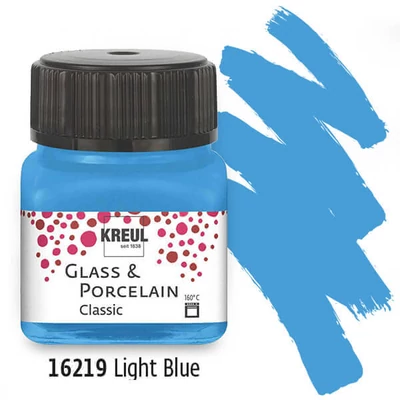 Farba na sklo a porcelán, Kreul, Classic - 19 svetlo modrá