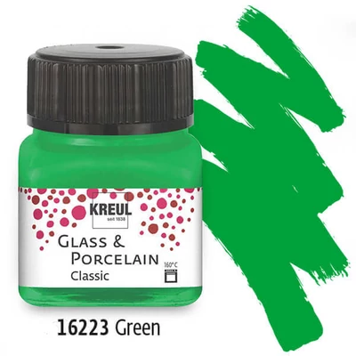 Farba na sklo a porcelán, Kreul, Classic - 23 zelená