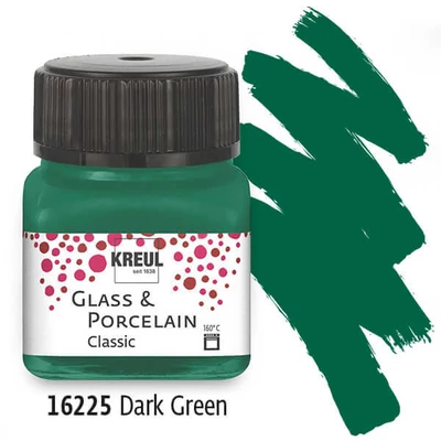 Farba na sklo a porcelán, Kreul, Classic - 25 tmavozelená