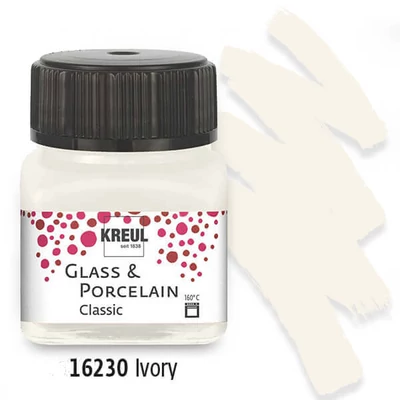 Üveg- és porcelánfesték, Kreul, Classic - elefántcsont