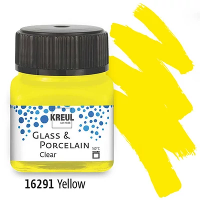 Farba na sklo a porcelán, Kreul, Clear - 91 žltá