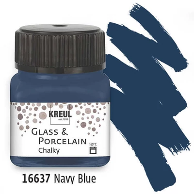 Farba na sklo a porcelán, Kreul, Chalky - 37 námornícka modrá