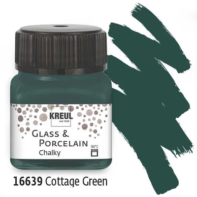 Farba na sklo a porcelán, Kreul, Chalky - 39 bledozelená