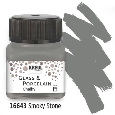Farba na sklo a porcelán, Kreul, Chalky - 43 dymovo šedá