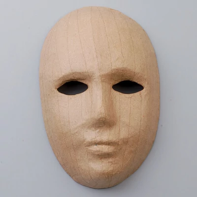 Maska z papier-mache - celá, 21,5x13,5 cm