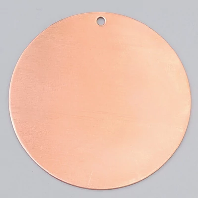 Smaltovaný červený medený základ - okrúhly, 51 mm