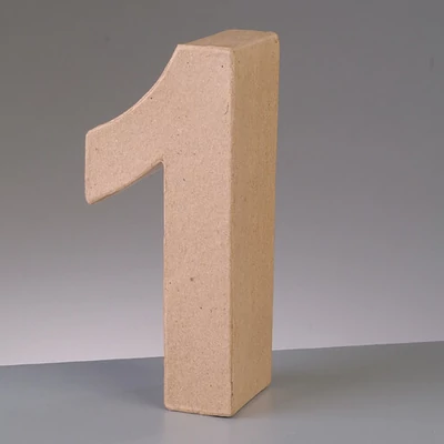 Číslo z papier-mache - 1, 10 cm