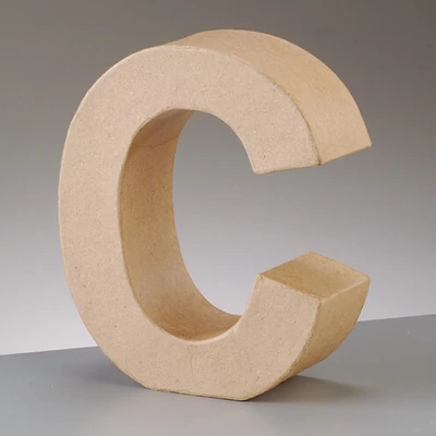Písmeno z papier-mache - C, 10 cm