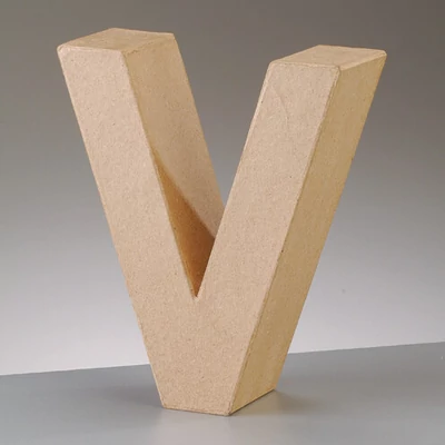 Písmeno z papier-mache - V, 10 cm