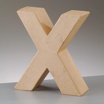Písmeno z papier-mache - X, 10 cm