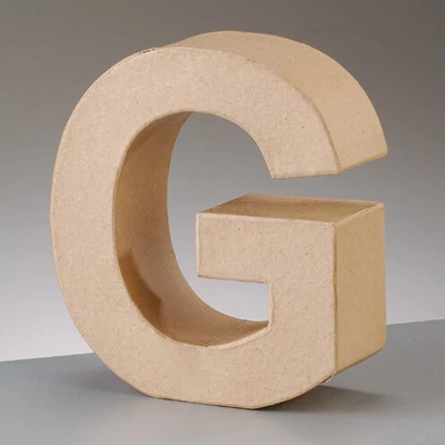 Písmeno z papier-mache - G, 10 cm