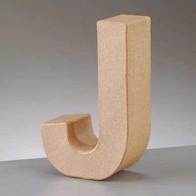 Písmeno z papier-mache - J, 10 cm