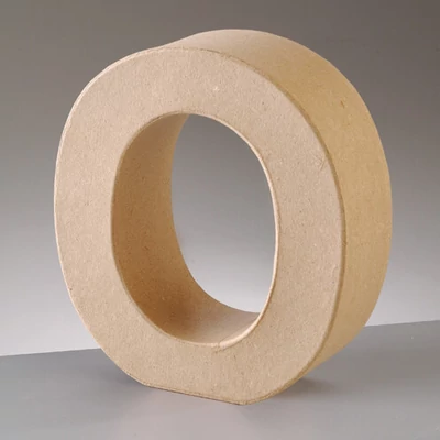 Písmeno z papier-mache - O, 10 cm