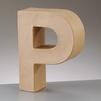 Písmeno z papier-mache - P, 10 cm