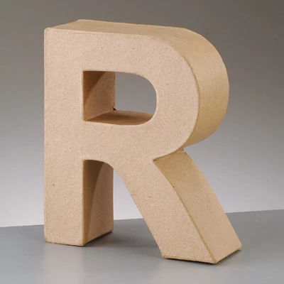 Písmeno z papier-mache - R, 10 cm
