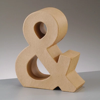 Interpunkčné znamienko z papier-mache - &, 10 cm