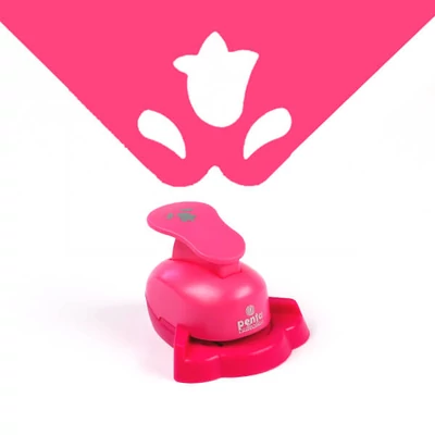 Ozdobný dierkovač, rohový, 2,5 cm - tulipán