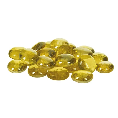 Sklenený štrk, 18-20 mm, 100 g - dúhový, žltý