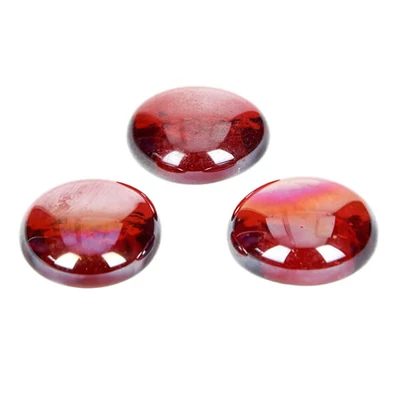 Sklenený štrk, 18-20 mm, 100 g - dúhový, červený