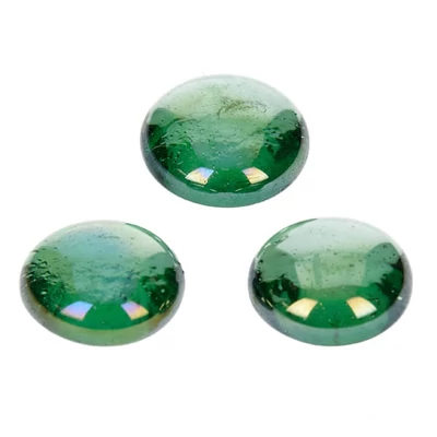 Sklenený štrk, 18-20 mm, 100 g - dúhový, machovo zelený