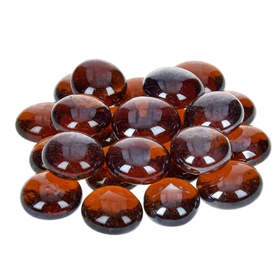 Sklenený štrk, 18-20 mm, 100 g - dúhový, topaz