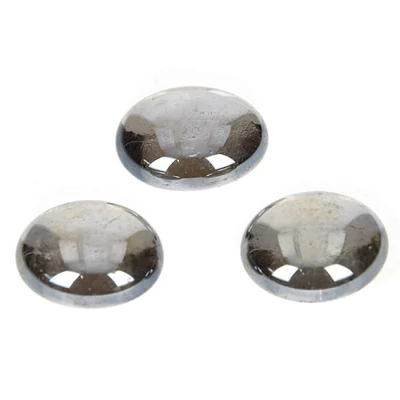 Sklenený štrk, 18-20 mm, 100 g - dúhový, čierny