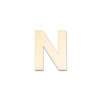 Drevené písmeno, 40x2 mm - N