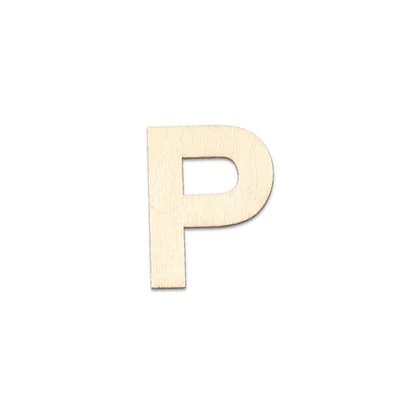 Drevené písmeno, 40x2 mm - P