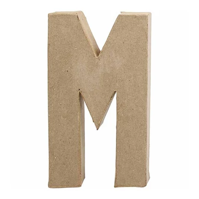 Písmeno z papier-mache - M, 20,5 cm