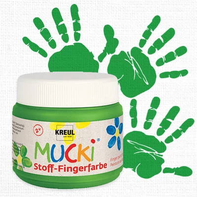 Prstová farba na textil Mucki, 150 ml - zelená