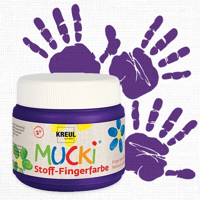 Prstová farba na textil Mucki, 150 ml - fialová