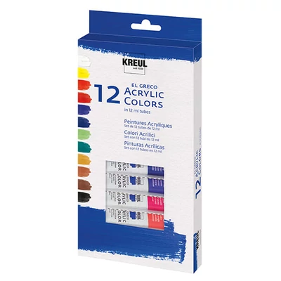 Sada akrylových farieb Kreul El Greco, 12x12 ml