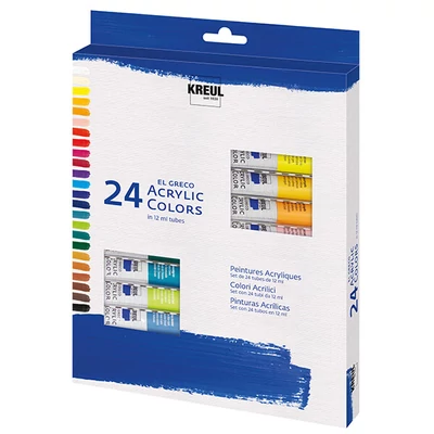 Sada akrylových farieb Kreul El Greco, 24x12 ml