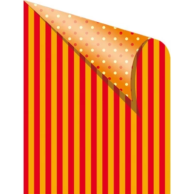 Fotokartón, 50x70 cm - pruhovaný, bodkovaný, oranžový