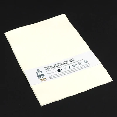 Embosovaný papier, umelecký, 200 g, 5 ks - A4, biely