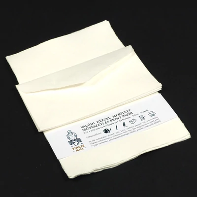Embosovaný papier, listový papier+obálka, 125 g, A4-DL, 5+5 ks - biely